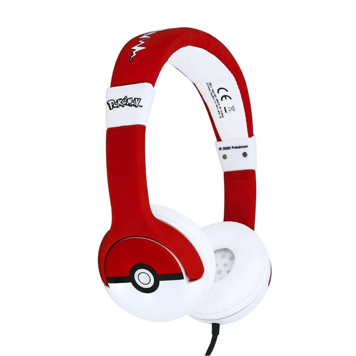 OTL - POKEMON POKEBALL CHILDREN'S HEADPHONES RED